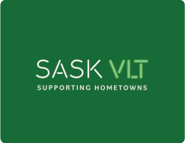 Sask VLT logo on green background